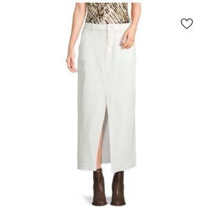 Rails Manhattan Slit Denim Maxi Skirt ecru Sz 30 (8-10)